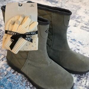 Columbia Olive Green Suede Winter Boots